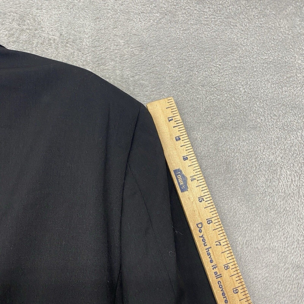 Tommy Hilfiger Jacket Mens 46L Black Blazer Wool Blend Solid Button Office - Picture 7 of 12